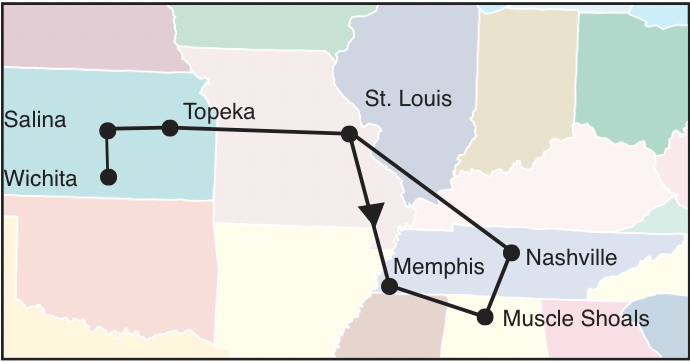 Southern Music Trail Tour Map